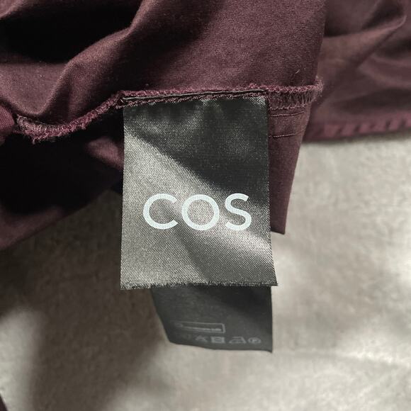 COS Dress 6 Puff Sleeve Midi Prairie Cottage Milkmaid Witchy Goth Flowy Pleated - Picture 4 of 16